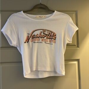 Nashville crop baby doll tee